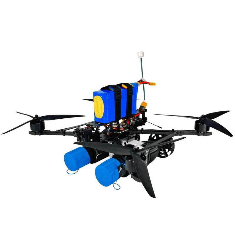 FPV дрон 10 дюймів BPK-10 DROPSHIPER (2,5-3W / 5.8 GHz / ELRS / 915 MHz / 8000 mAh / 5 kg) з АКБ і скидом на 2 БП